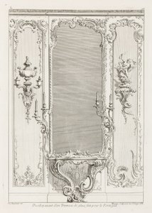 Development of a Trumeau de Glace Made for Portugal; Project of Trumeau with Variant for the Po... by Juste Aurèle Meissonnier